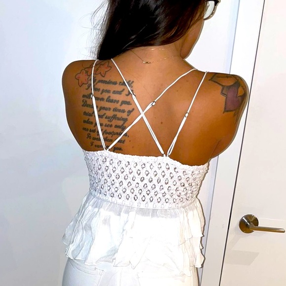 Free People Lace Flare Top - Picture 2 of 3